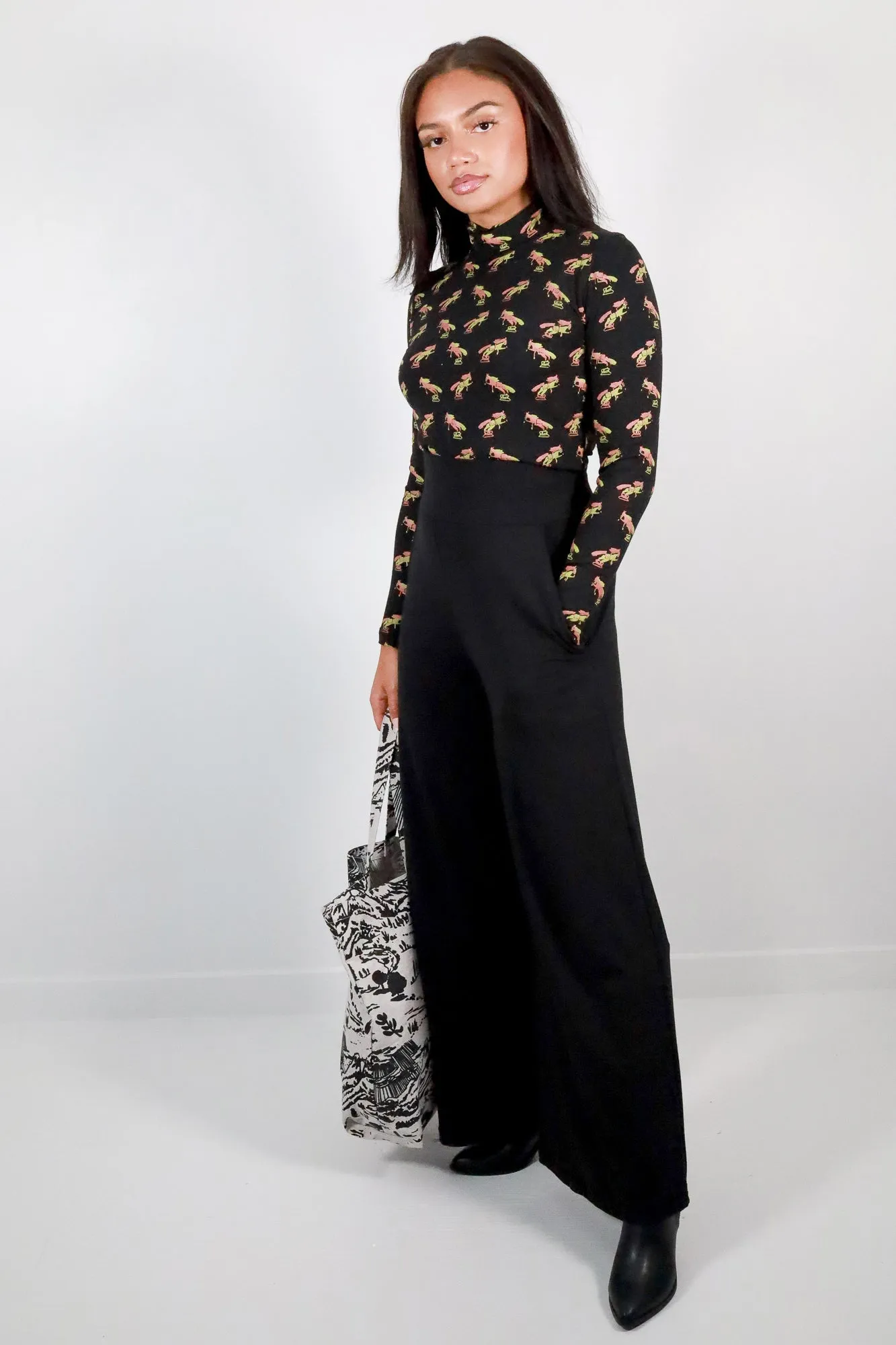 Trophy on Black Turtleneck (Small)
